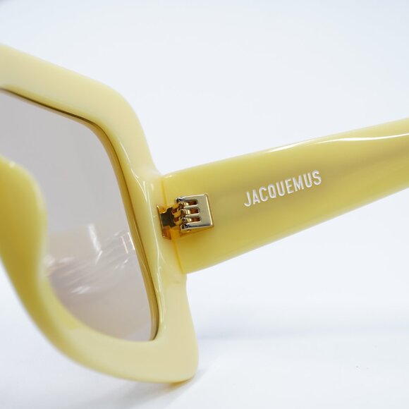 Jacquemus CARRE ROND JAC/10 C3 Sunglasses Yellow Geometric Frame, Yellow Lenses - Picture 12 of 13